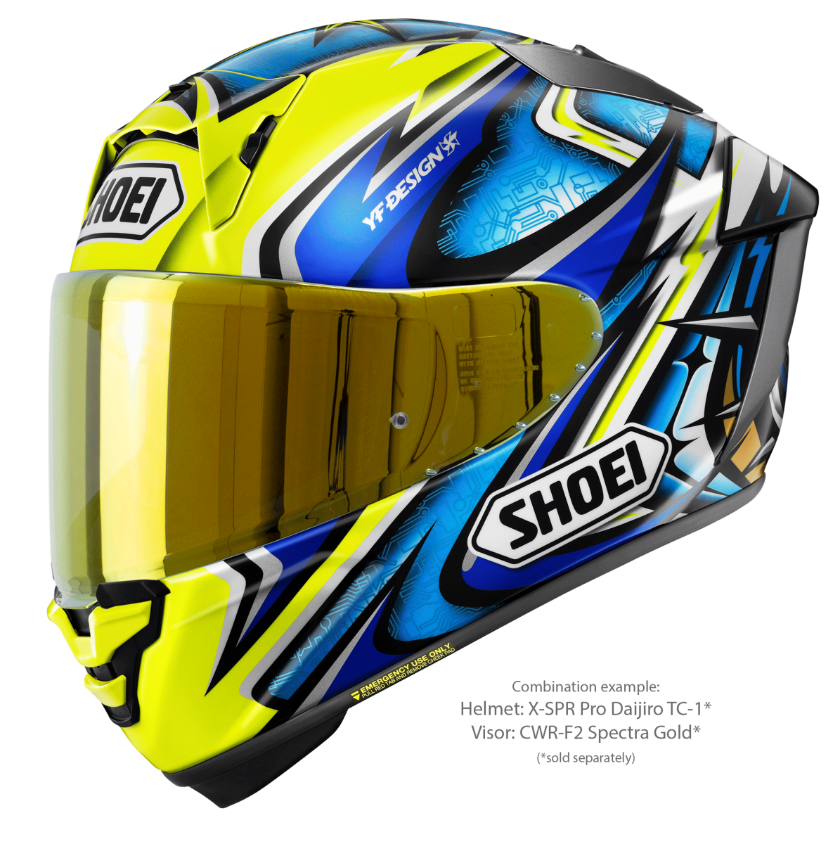 Visor (CWR-F2PN) Spectra Gold | NXR 2 | Full Face Helmets