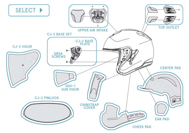 J Cruise Jet Helmets Spareparts SHOEI SHOP