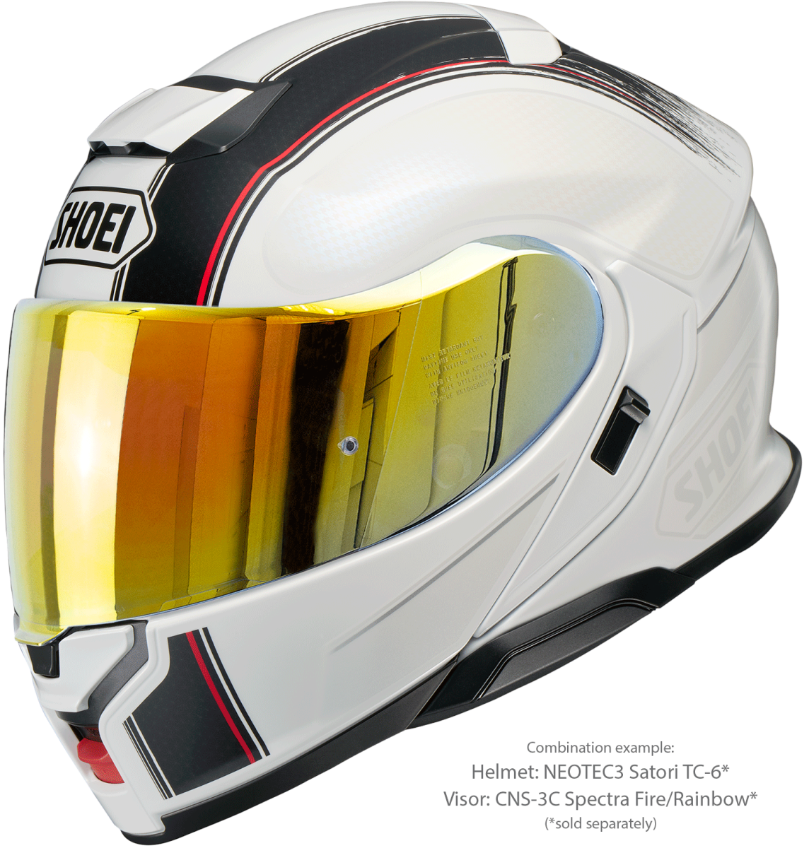 Visor (CNS-3C) Spectra Fire Orange | Neotec3 | Flip Up Helmets