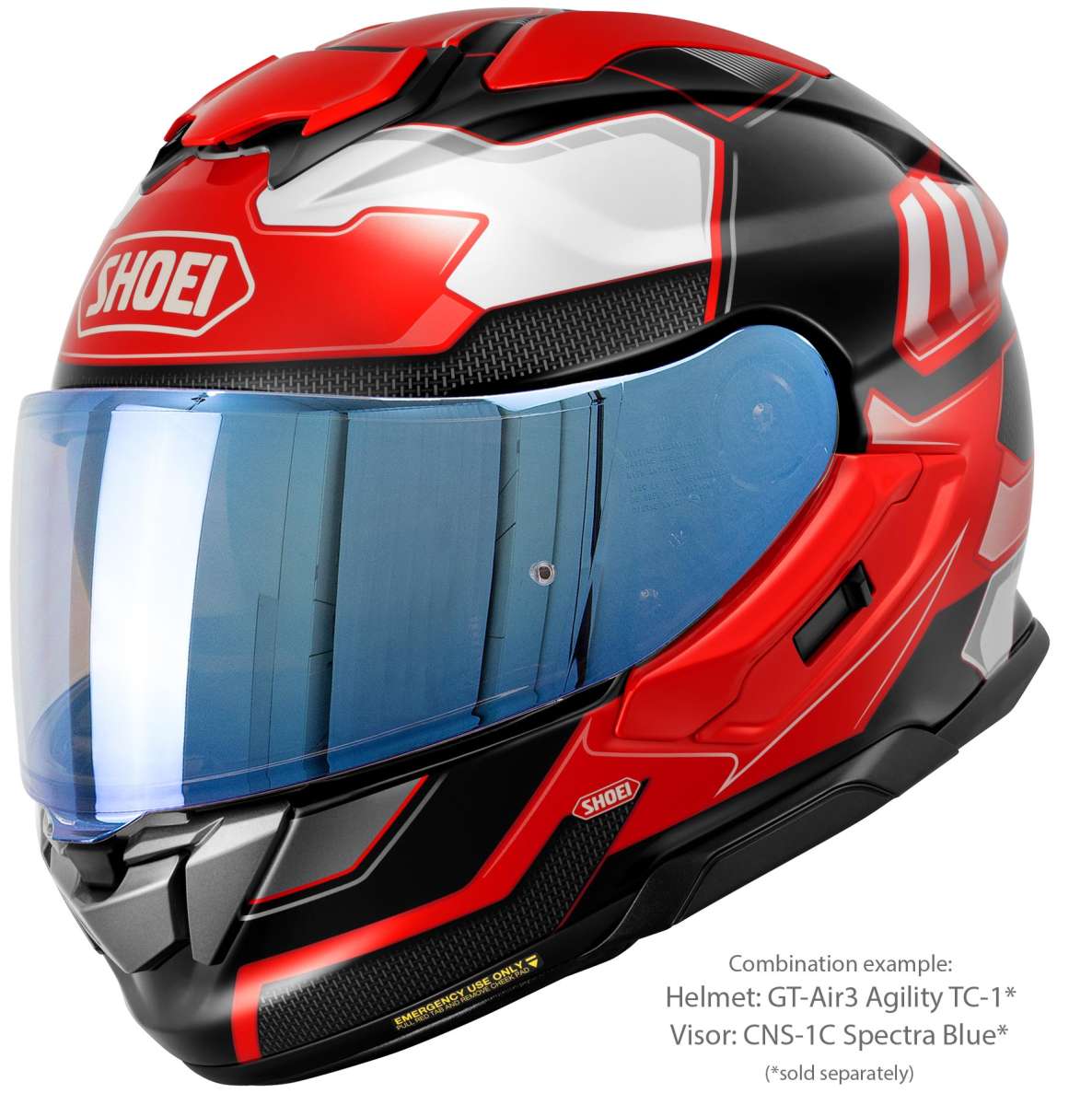 Visor (CNS-1C) Spectra Blue | GT-Air3 | Full Face Helmets | Visors