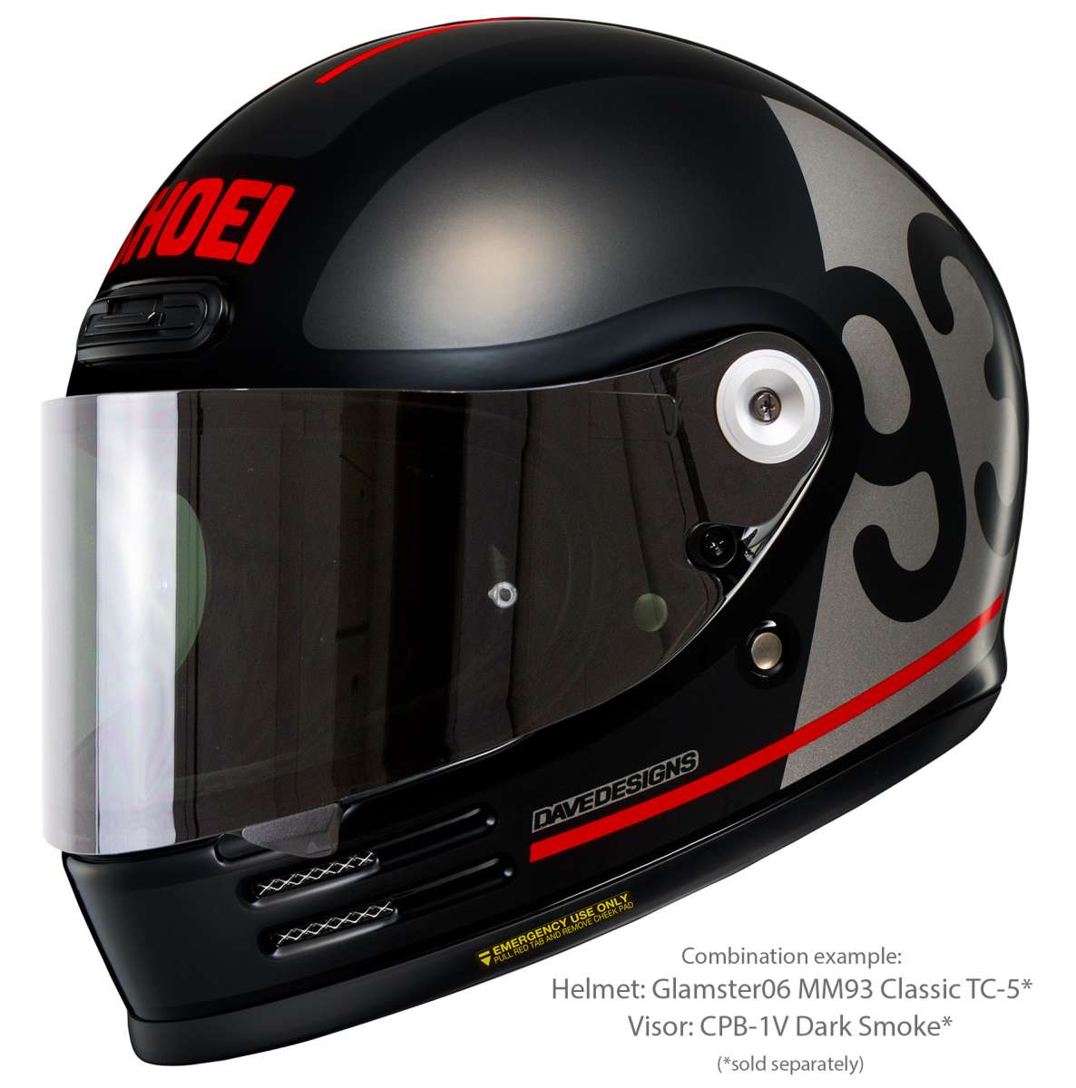 SHOEI グラムスター用 CPB-1V メロースモーク SHOEI Glamster用シールド CPB-1V メロースモーク 美品