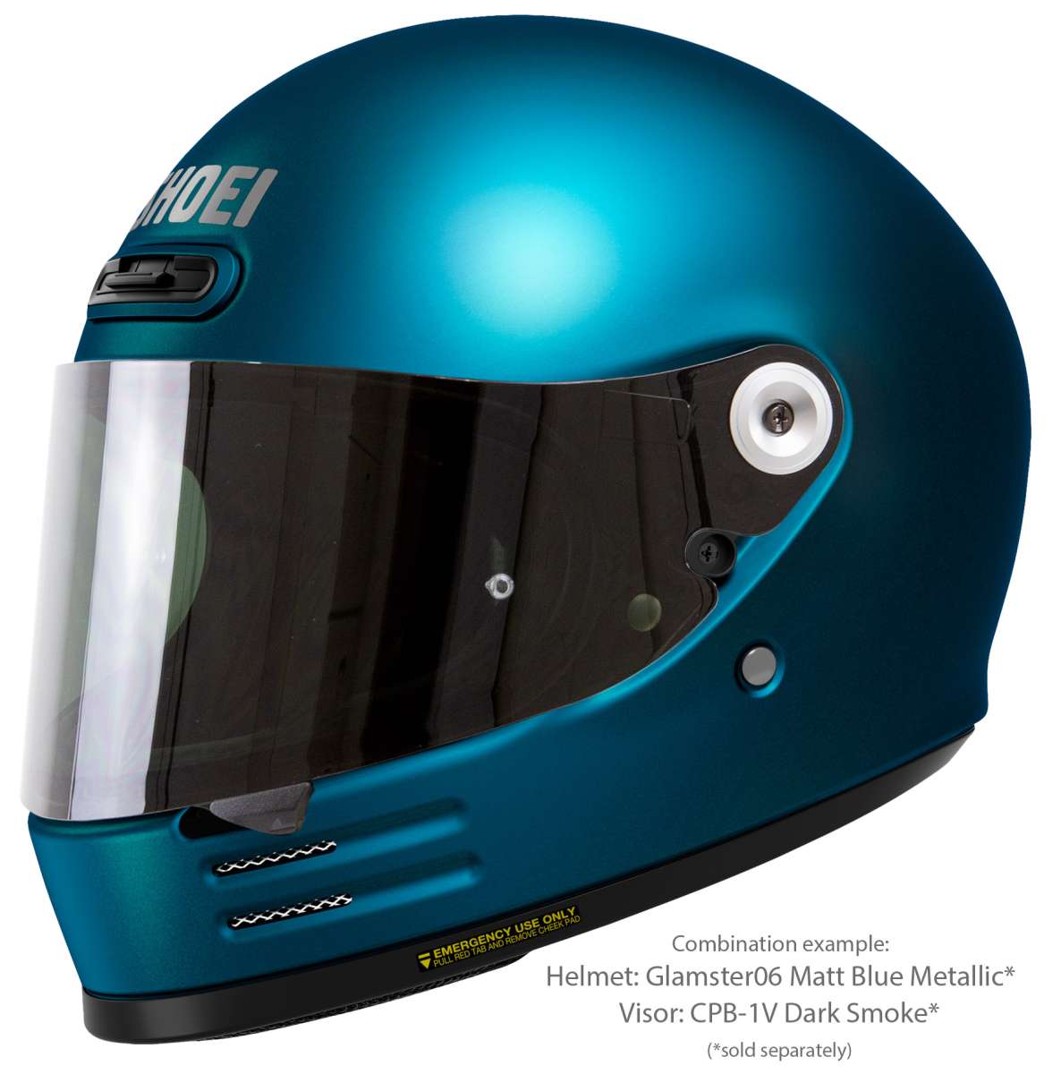 素晴らしい外見 | Glamster | Smoke Dark (CPB-1V) Visor Full Helmets Face セキュリティ・セーフティ