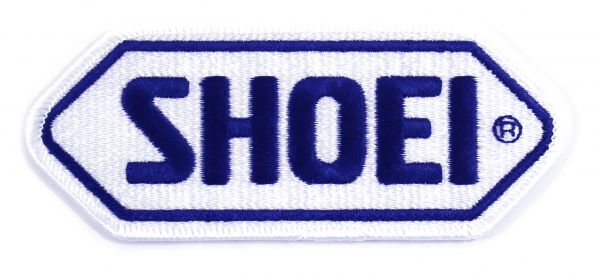 SHOEI Patch Base White, Logo Blue