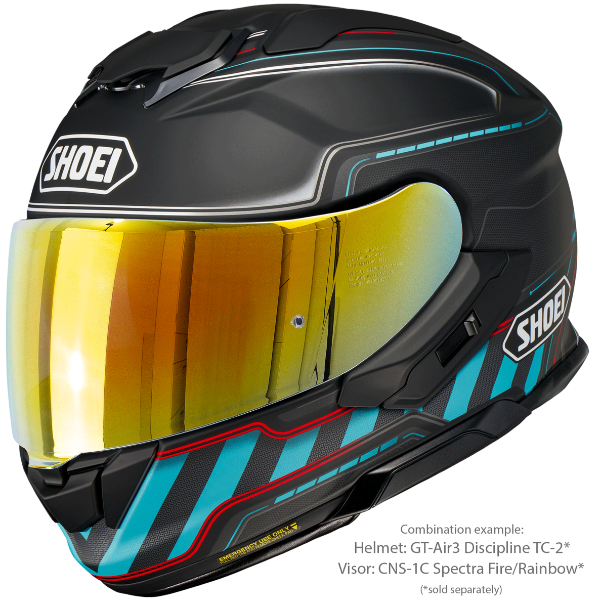 Visor (CNS-1C) Spectra Fire Orange | GT-Air3 | Full Face Helmets