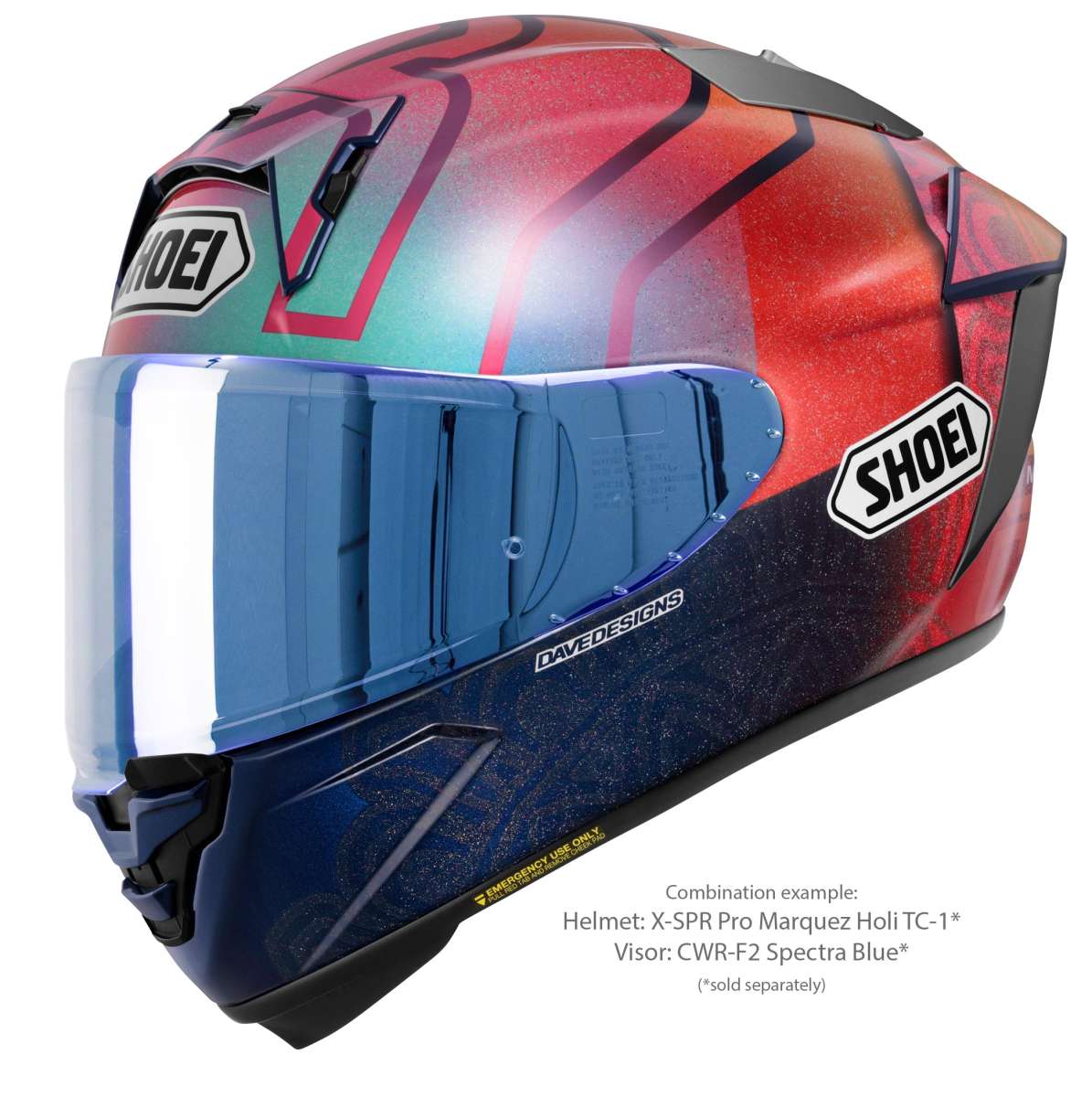 Visor (CWR-F2PN) Spectra Blue | NXR 2 | Full Face Helmets | Visors