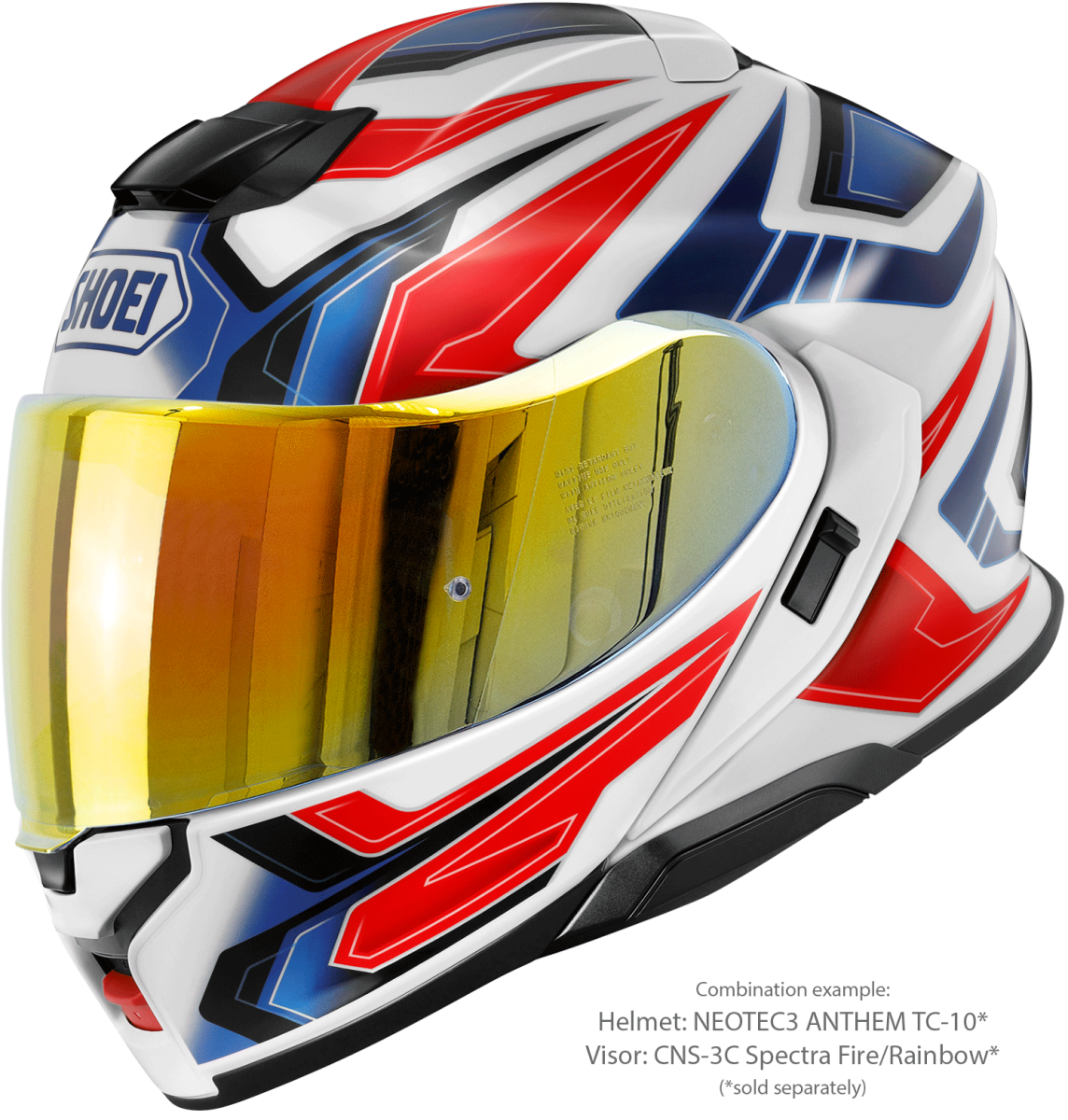 Visor (CNS-3C) Spectra Fire Orange | Neotec3 | Flip Up Helmets