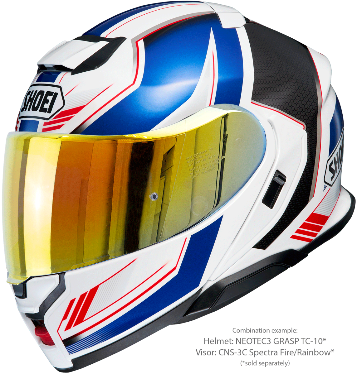 Visor (CNS-3C) Spectra Fire Orange | Neotec3 | Flip Up Helmets