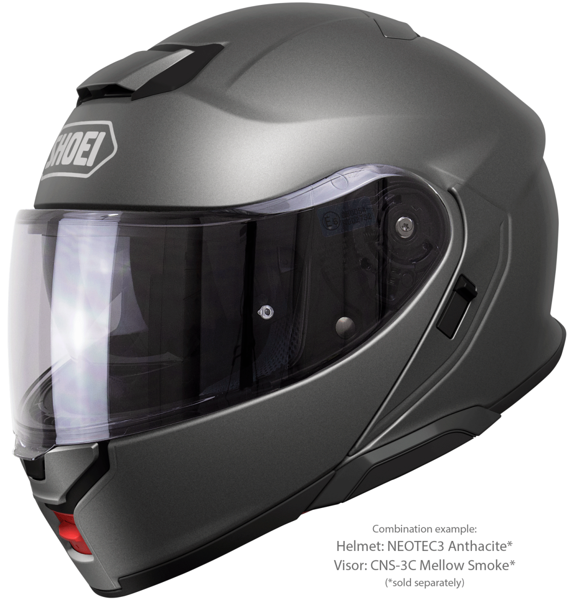 Visor (CNS-3C) Mellow Smoke | Neotec3 | Flip Up Helmets | Visors