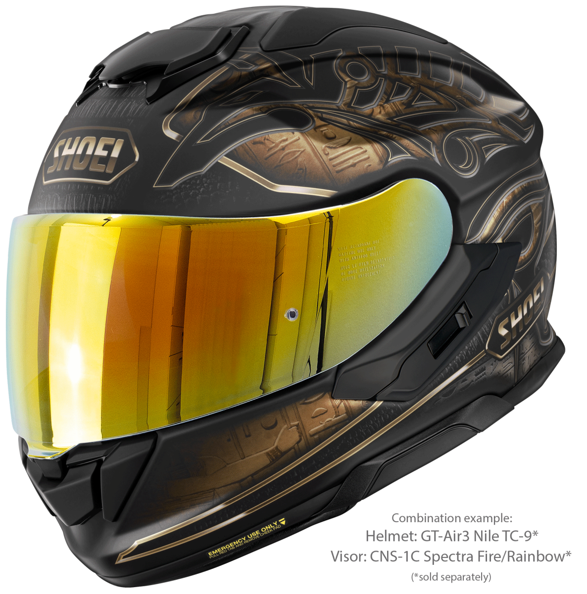 Visor (CNS-1C) Spectra Fire Orange | GT-Air3 | Full Face Helmets
