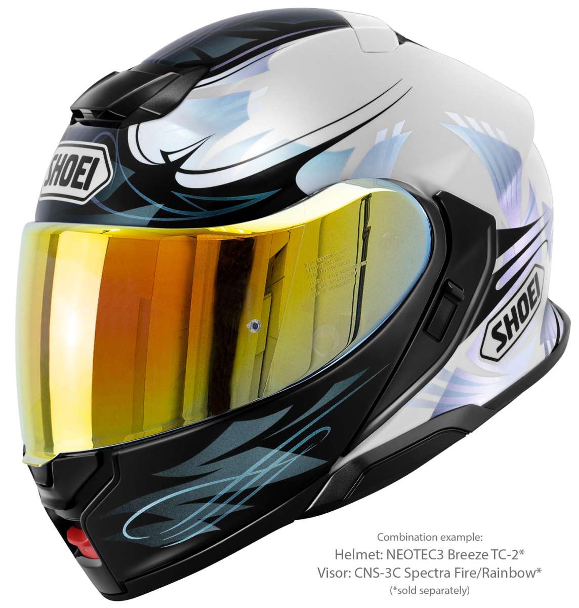 Visor (CNS-3C) Spectra Fire Orange | Neotec3 | Flip Up Helmets