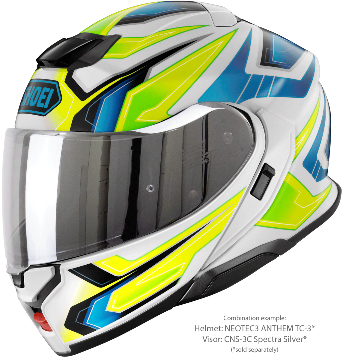 Visor (CNS-3C) Spectra Silver | Neotec3 | Flip Up Helmets | Visors