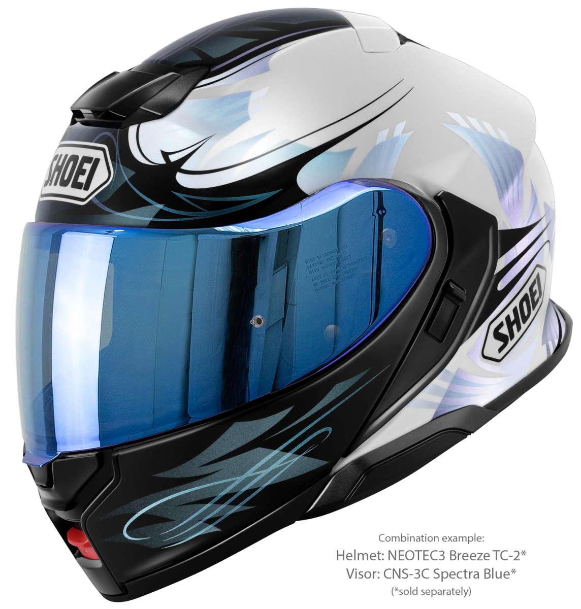 Visor (CNS-3C) Spectra Blue | Neotec3 | Flip Up Helmets | Visors