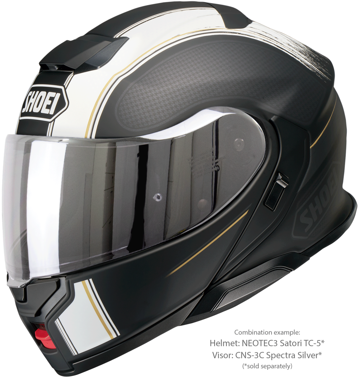 Visier (CNS-3C) Silber Verspiegelt | Neotec3 | Flip Up Helmets