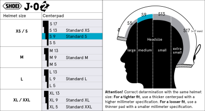 motocross helmet size chart shoei X-Fifteen Guide Sierra BMW Motorcycle The VFX Full Face Helmet Shoei GT-AIR3