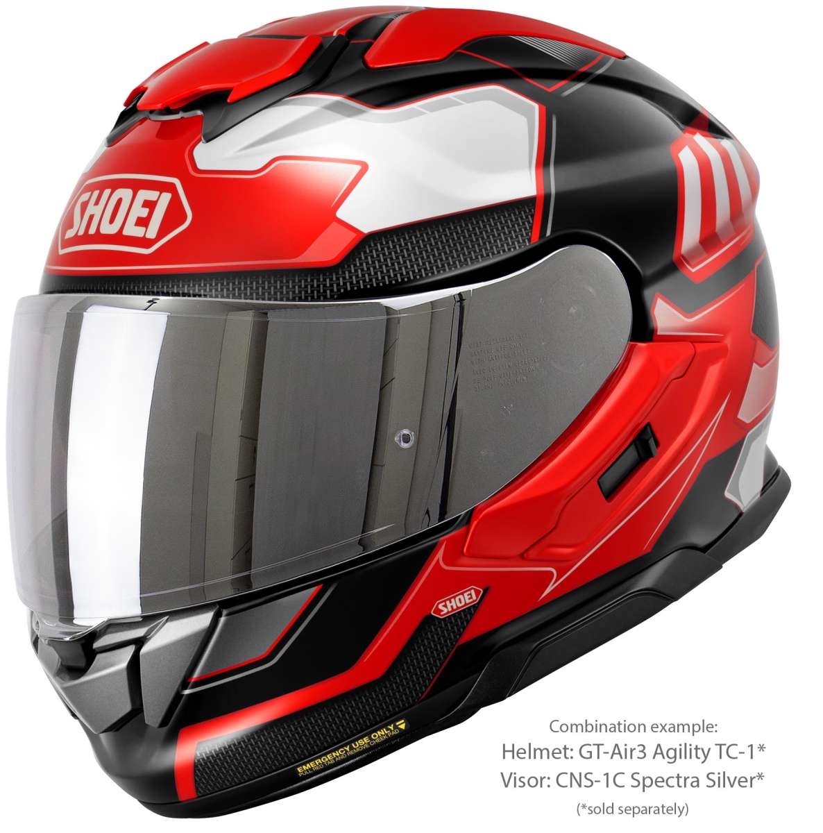 Visor (CNS-1C) Spectra Silver | GT-Air3 | Full Face Helmets