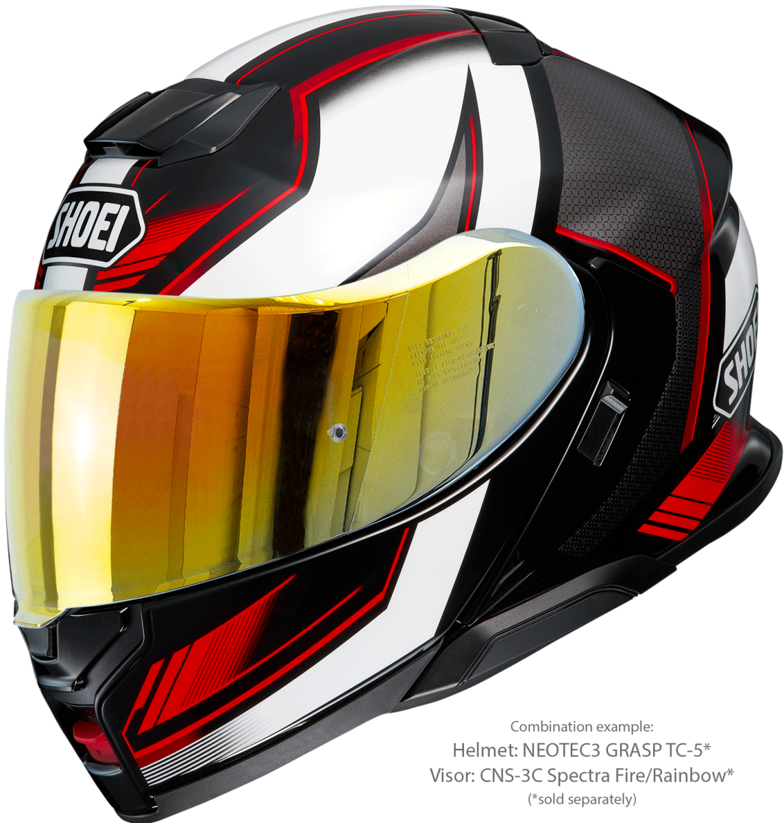 Visor (CNS-3C) Spectra Fire Orange | Neotec3 | Flip Up Helmets
