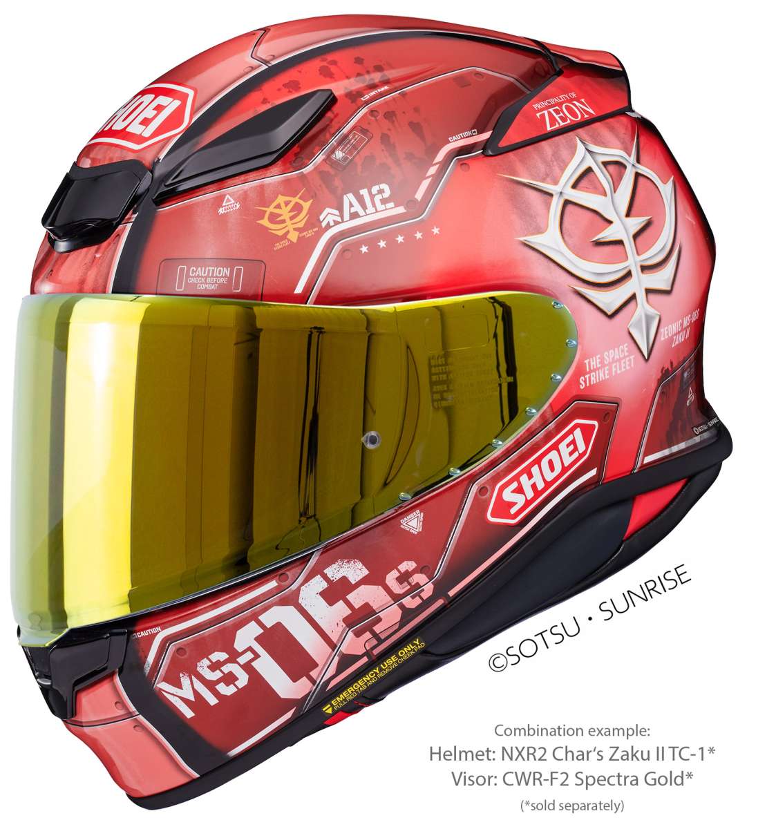 CWR-F2 ゴールド Visor (CWR-F2PN) Spectra Gold | NXR 2 | Full Face Helmets
