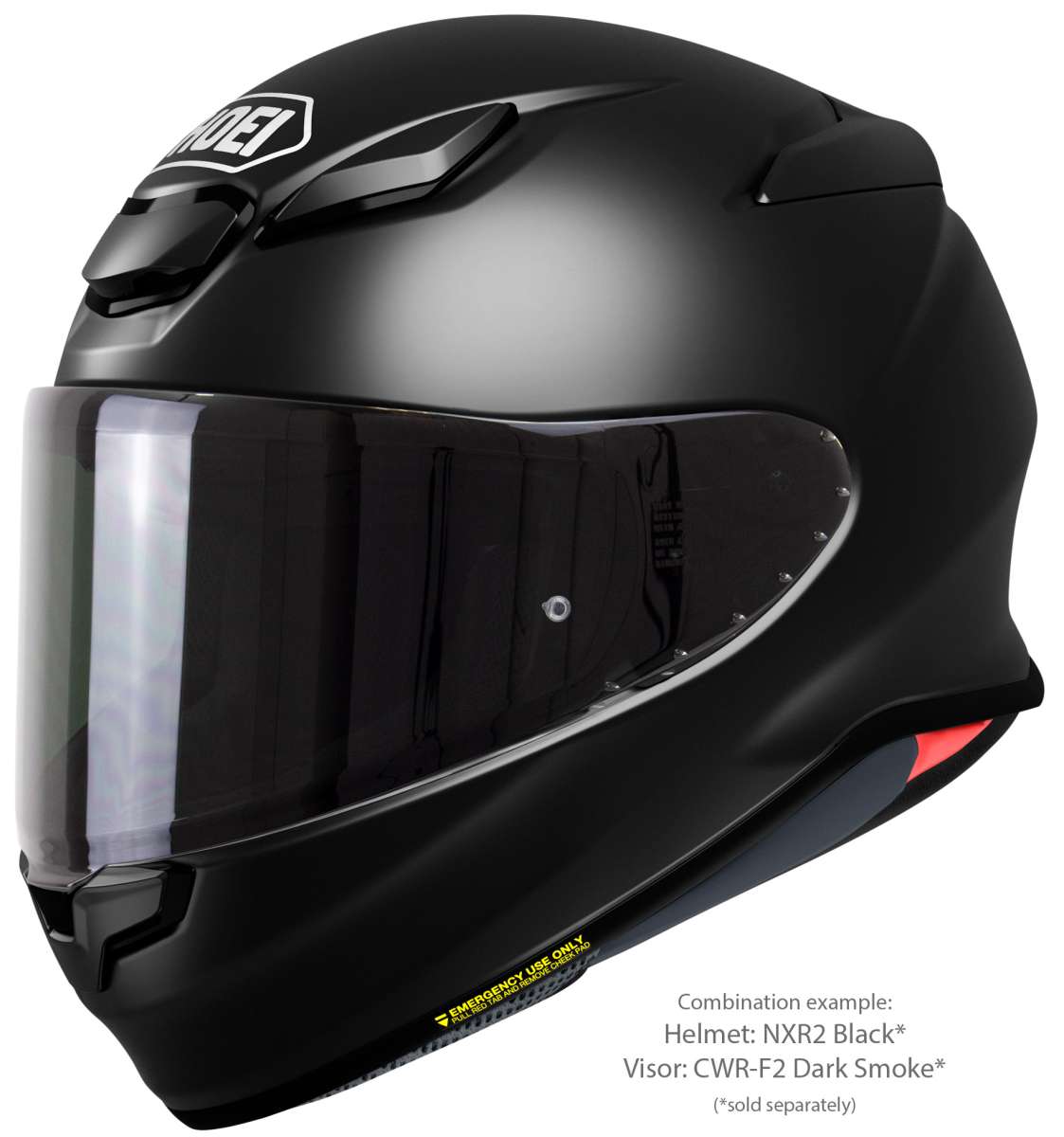 shoei black helmet with dark smoke visor RF-1400 F2PN Dark Smoke Shoei RF-1200 Brigand/Black/Skull & Rose
