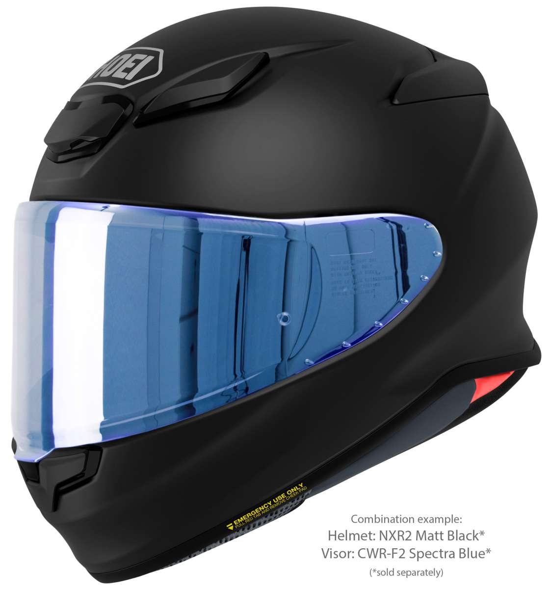 置物 SHOEI NXR Valkyrie TC-2 Blue/White Casco Shoei NXR grafica Valkyrie TC2 blu e bianco