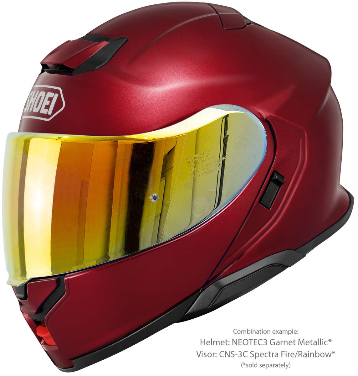 Visor (CNS-3C) Spectra Fire Orange | Neotec3 | Flip Up Helmets